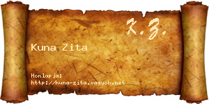 Kuna Zita névjegykártya
